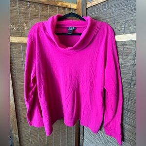 Cozy Cowl Neck Sweater in Fuchsia Pink